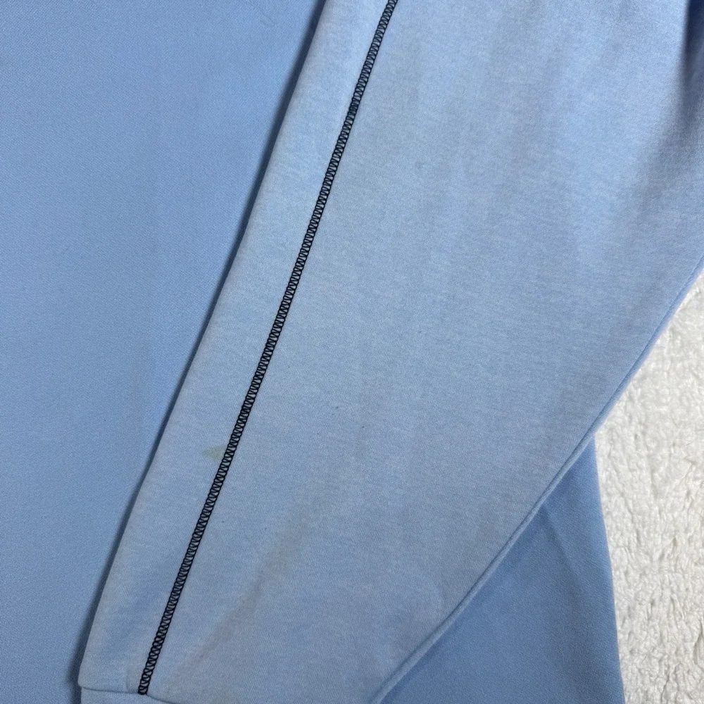 FootJoy Mens M 1/4 Zip Pullover Light Blue L/S Contrast Stitching 25059
